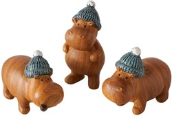 Boltze Home Dekofigur Nilpferd 4x3,5x6,5cm Tierfigur