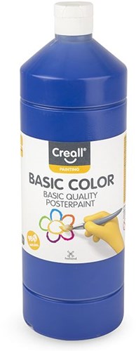 Creall Plakatfarbe Dunkelblau 1 Liter - Schulmalfarbe für Kinder