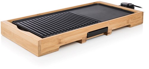 Bamboo Grill XL Grillplatte - Tristar Grillplatte mit Antihaftbeschichtung 2200W