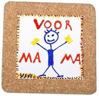 Creativ Company Untersetzer Kork weiß Porzellan 15x15 cm Dekoration