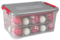 Curver Aufbewahrungsbox Weihnachtskugeln 20L Kunststoff mit Deckel transparent