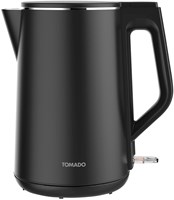 Tomado Wasserkocher doppelwandig 1,5L 2200W schwarz Cool-Touch Küche