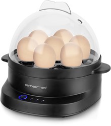 Emerio Eierkocher elektrisch 350W - 7 Eier - Sprachfunktion schwarz