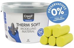Creall Knete gelb - therm soft Modelliermasse für Kinder 2000g