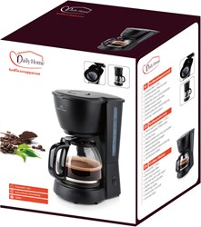 Daily Home Kaffeemaschine 1,25L schwarz mit Glaskanne