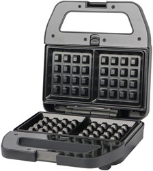 Daily Home Sandwich Waffeleisen 3-in-1 multifunktionales Küchengerät schwarz