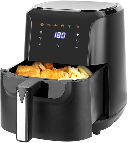 Daily Home Heißluftfritteuse 6 Liter Digitaldisplay PFAS-frei schwarz