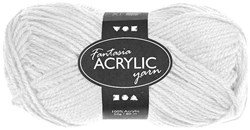 Creativ Company Acrylgarn weiß 80 Meter - Bastelgarn 50 Gramm