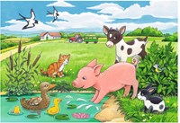 Ravensburger Puzzle Tierkinder auf dem Land 2x12 Teile Kinderpuzzle-3