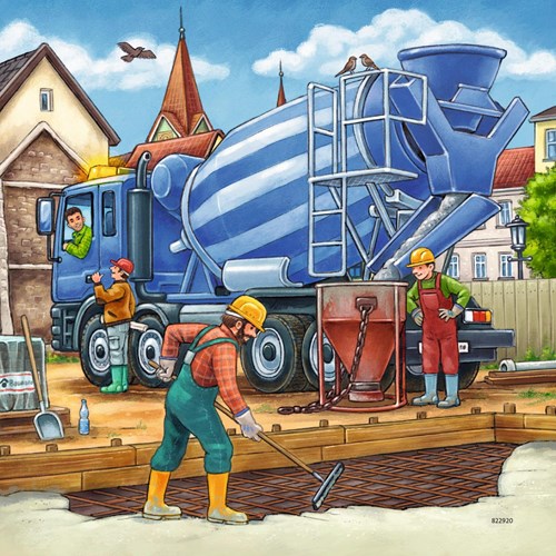 Ravensburger Baufahrzeuge Puzzle - Kinderpuzzle 3x49 Teile Karton-3