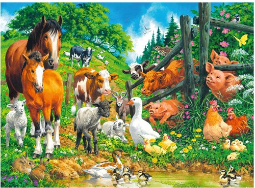 Ravensburger Puzzle Tiere XXL - Versammlung der Tiere 100 Teile-2