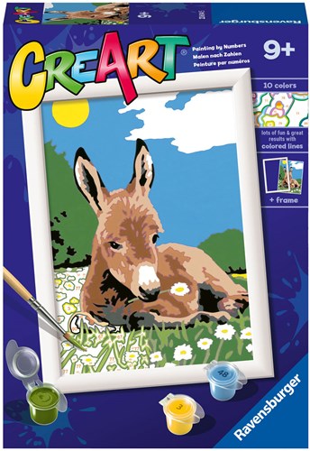 Ravensburger Malen nach Zahlen - CreArt kleiner Esel Malset für Kinder