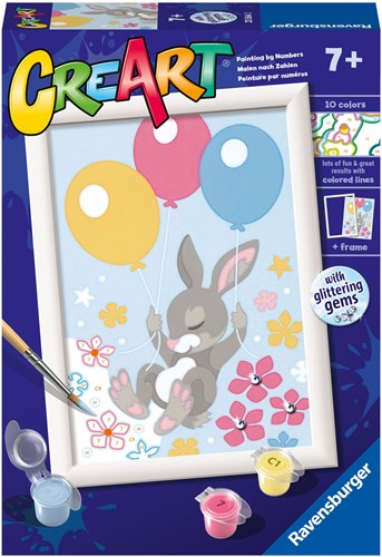 Ravensburger Malen nach Zahlen - CreArt fliegendes Kaninchen für Kinder