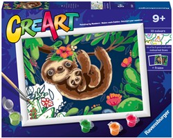 CreArt Schilderen op Nummer - Schattige Luiaards