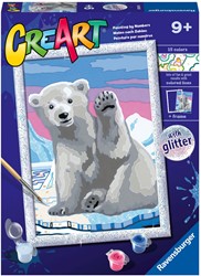 Ravensburger Malen nach Zahlen - CreArt Fantastischer Eisbär für Kinder