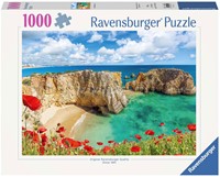 Ravensburger Puzzle Mohnblumen Algarve Portugal - 1000 Teile Blumen Landschaft-2