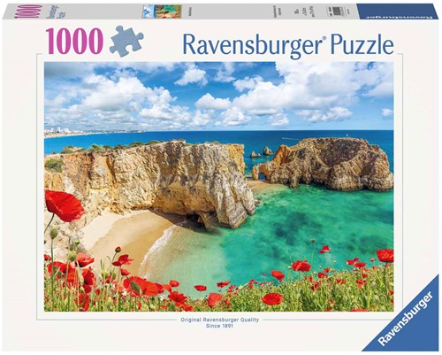 Ravensburger Puzzle Mohnblumen Algarve Portugal - 1000 Teile Blumen Landschaft-2