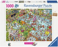 Ravensburger Puzzle Holiday Resort 3: The Pool - 1000 Teile Cartoon Puzzle