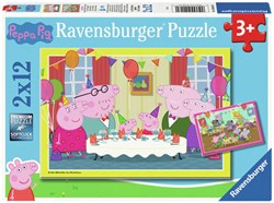 Ravensburger Peppa Pig Puzzle - Kinderpuzzle 2x12 Teile Karton