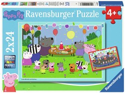 Ravensburger Peppa Pig Kinderpuzzle 2x24 Teile - Kartonpuzzle