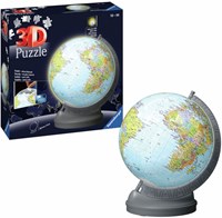 Ravensburger 3D Puzzle Globus mit Licht - Beleuchteter Lern-Globus 540 Teile-3