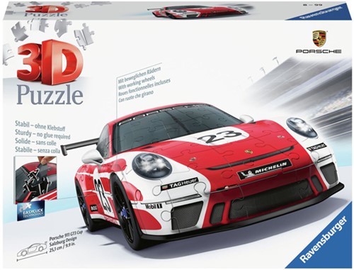 3D Puzzel Porsche 911 GT3 Cup Salzburg Design, 108st.