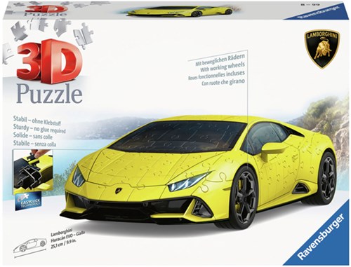 Ravensburger 3D Puzzle Lamborghini Huracan Evo Giallo - 108 Teile - Spielzeug
