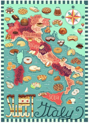 Ravensburger Map of Italy - Sweet (1000)-2