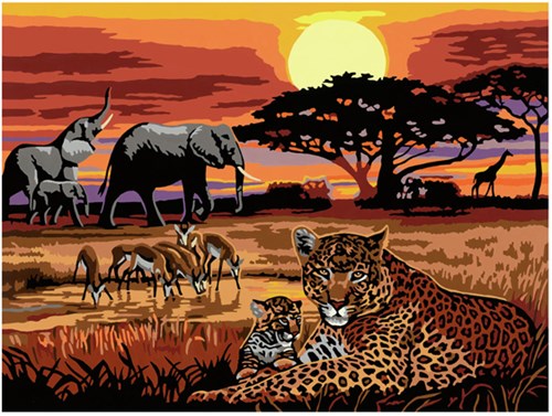 Ravensburger Malen nach Zahlen - Savannah Landscapes kreatives Spielzeug-2