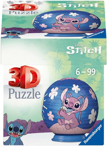 Ravensburger 3D Puzzleball Disney Stitch Angel - 54 Teile - Cartoon Puzzle