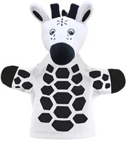The Puppet Company Handpuppe Giraffe schwarz-weiß für Babys und Kleinkinder