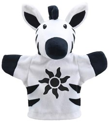 The Puppet Company Handpuppe schwarz-weiß Zebra für Kinder und Erwachsene