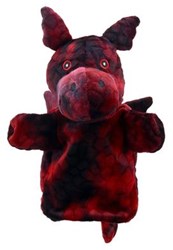 The Puppet Company Handpuppe roter Drache - Handpuppe aus recyceltem Polyester