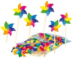GIOBAS Regenbogen-Windmühle Mini 30 cm