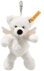 Steiff Plüsch Teddybär Schlüsselanhänger Lotte Schutzengel weiß 12 cm