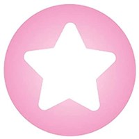 Heimess Holzperlen Spielzeug rosa mit weißem Stern - Baby Beißring