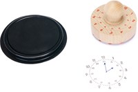 Eduplay Holz Stempel Uhr mit Stempelkissen - Lernuhr Spielzeug