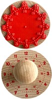 Eduplay Holz Stempel Uhr mit Stempelkissen - Lernuhr Spielzeug-2