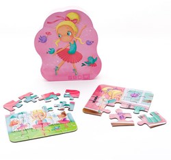 EurekaKids Puzzle Ballerina - Lernpuzzle aus Karton für Kinder