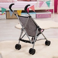 Bayer Chic 2000 Puppenbuggy grau - stabiler Kinderwagen für Puppen-3