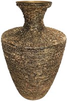 Blaring goldene Metallvase luxuriöse Dekoration 11x23x37cm