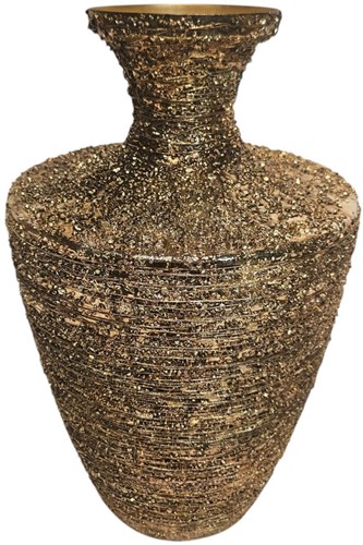 Blaring goldene Metallvase luxuriöse Dekoration 11x23x37cm