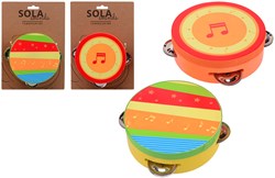 Johntoy Holz-Tamburin Musikinstrument für Kinder und Erwachsene