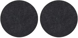 HIT Trading Untersetzer Filz rund 20 cm schwarz 2er Set