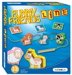 Beleduc Lernspiel Funny Friends Line - Karton - Mehrfarbig
