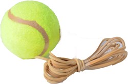 HOT Sports + Toys Tennisball mit Gummiband für Tennistrainer gelb