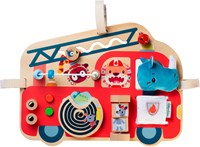 Lilliputiens Holz-Aktivitätenpanel Feuerwehrwagen sensorisches Spielzeug-2