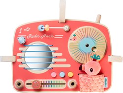 Lilliputiens Aktivitätstafel Holzradio - Lernspielzeug für Babybett