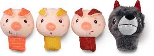 Lilliputiens Fingerpuppen der Wolf und die 3 kleinen Schweinchen