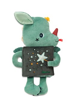 Lilliputiens - Kuscheliges Fühlbuch Joe der Drache mit Leuchteffekt und Aktivitäten